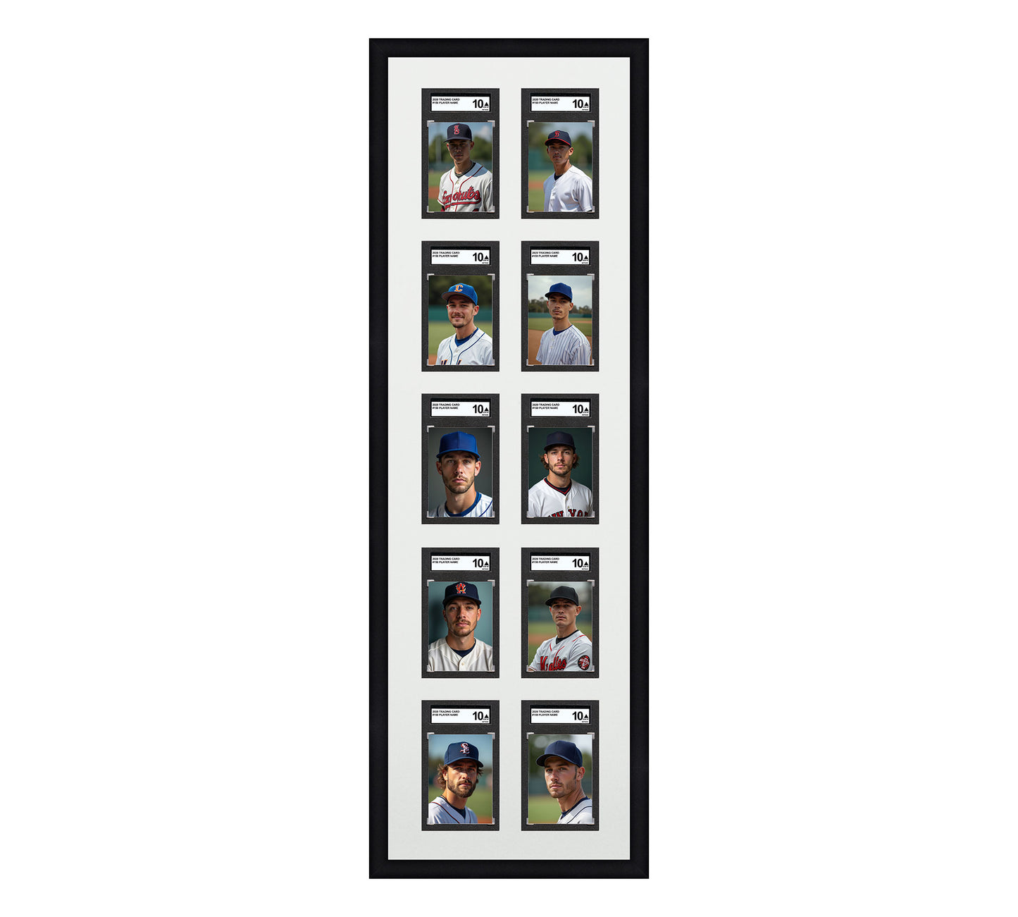 Card Frame Display - 10 Openings for SGC Graded Slabs