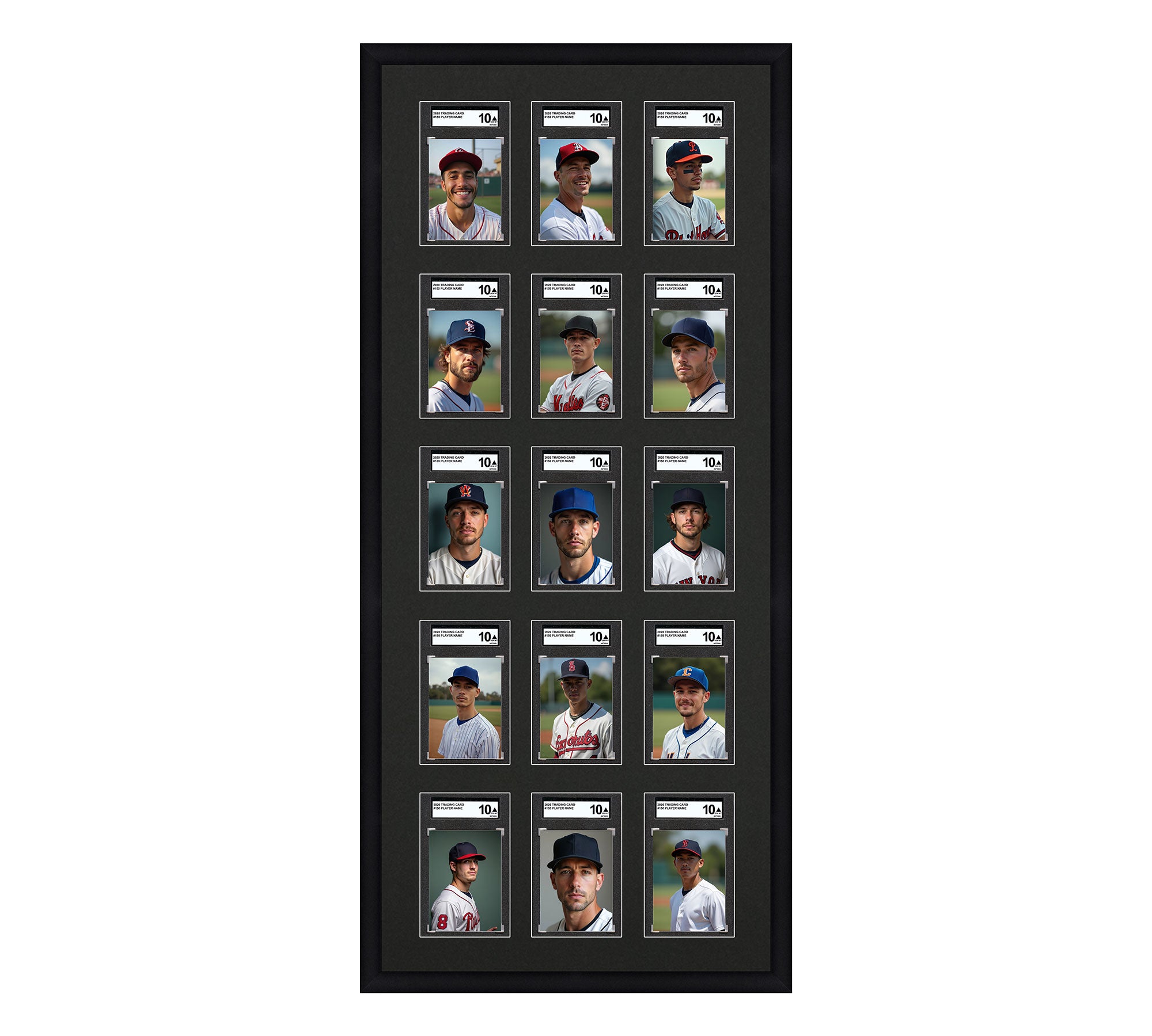 9 card display case 9 Grid PSA/CGC Wall Frame – CardMasterFraming main image 1