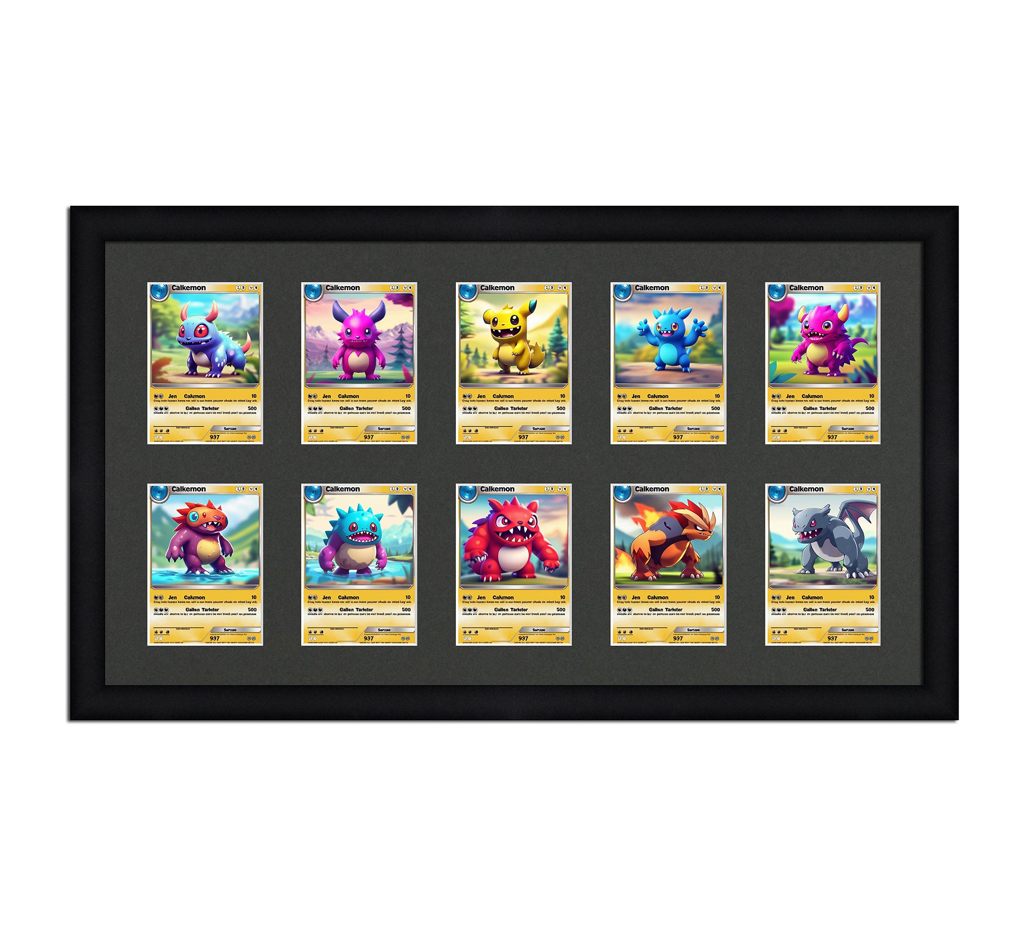 Card Frame Display - 10 Openings for Pokemon, Magic The Gathering, or Card Frame Display - 10 Openings for Pokemon, Magic The Gathering, or