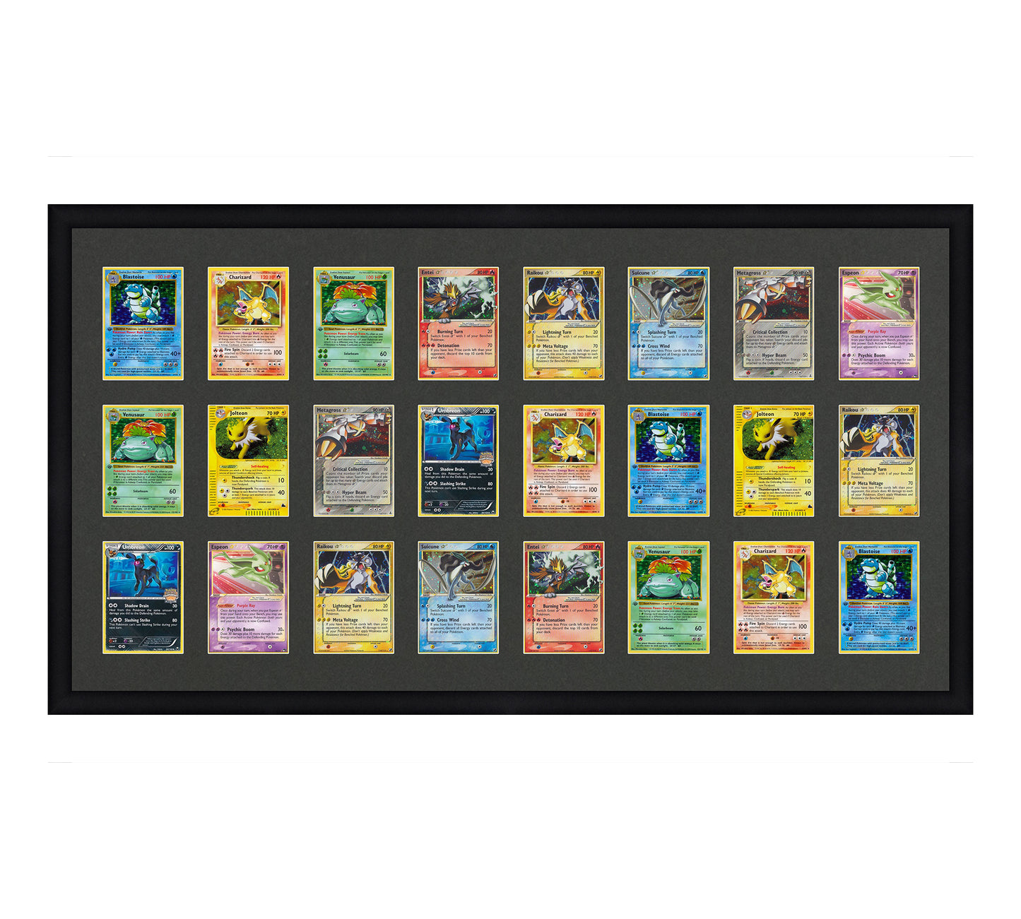 Card Frame Display - 24 Openings for Pokemon, Magic The Gathering, or other Sleeved or Toploader cards