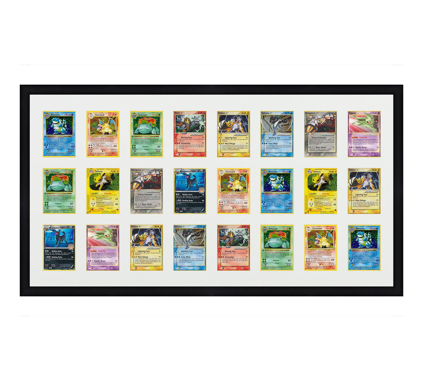 Card Frame Display - 24 Openings for Pokemon, Magic The Gathering, or other Sleeved or Toploader cards