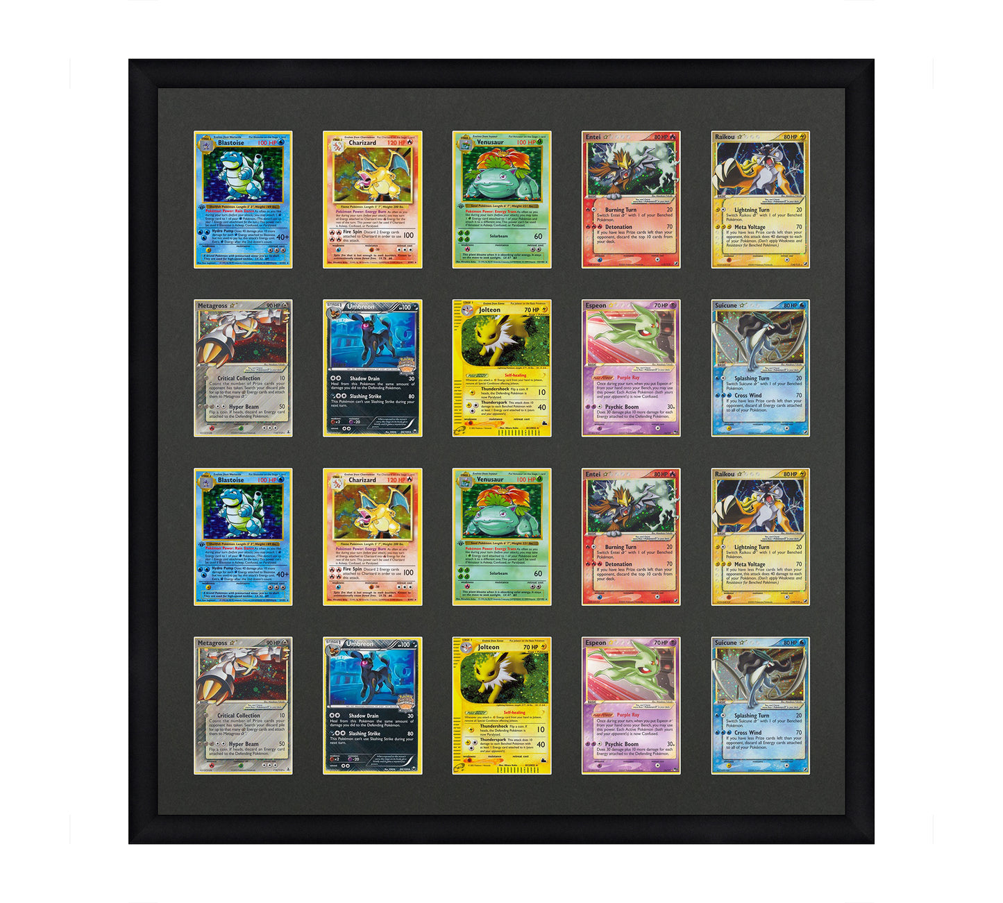 Card Frame Display - 20 Openings for Pokemon, Magic The Gathering, or other Sleeved or Toploader cards