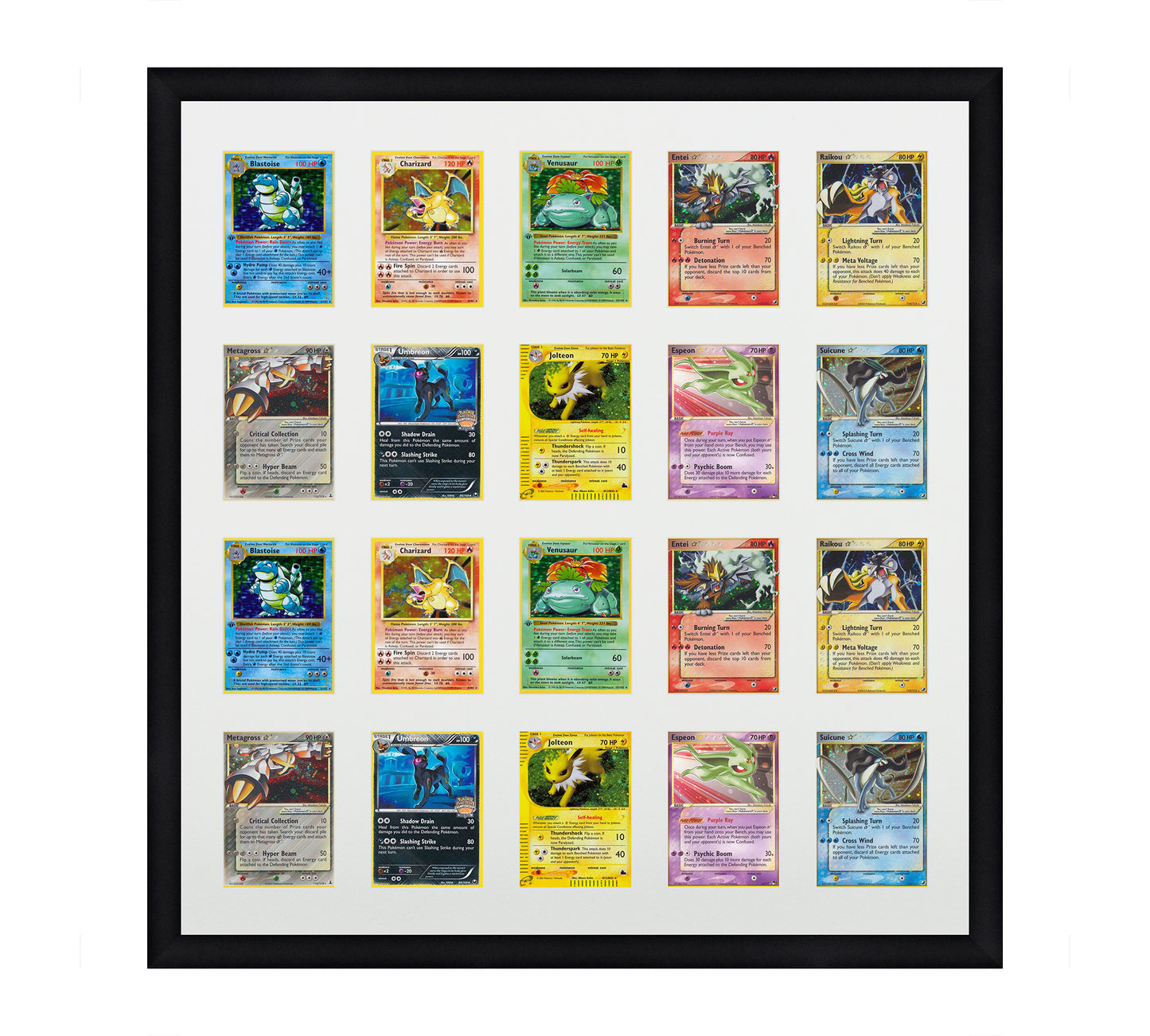 Card Frame Display - 20 Openings for Pokemon, Magic The Gathering, or other Sleeved or Toploader cards
