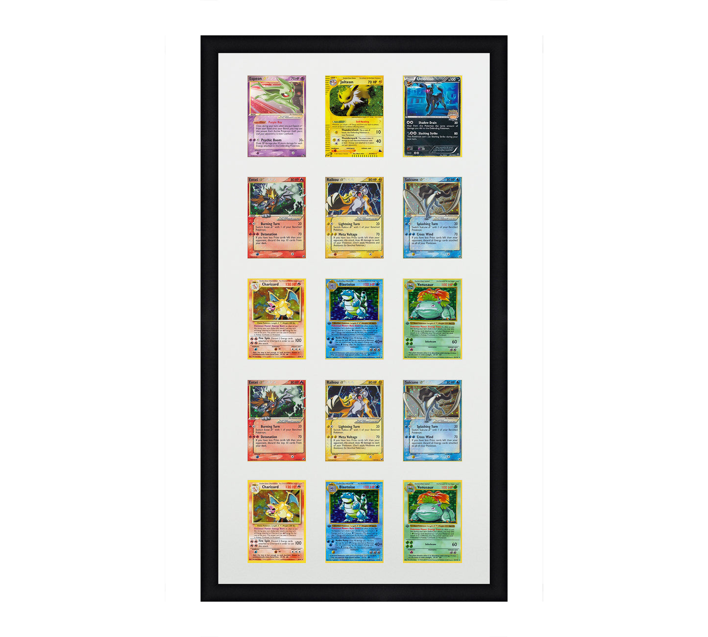 Card Frame Display - 15 Openings for Pokemon, Magic The Gathering, or other Sleeved or Toploader cards