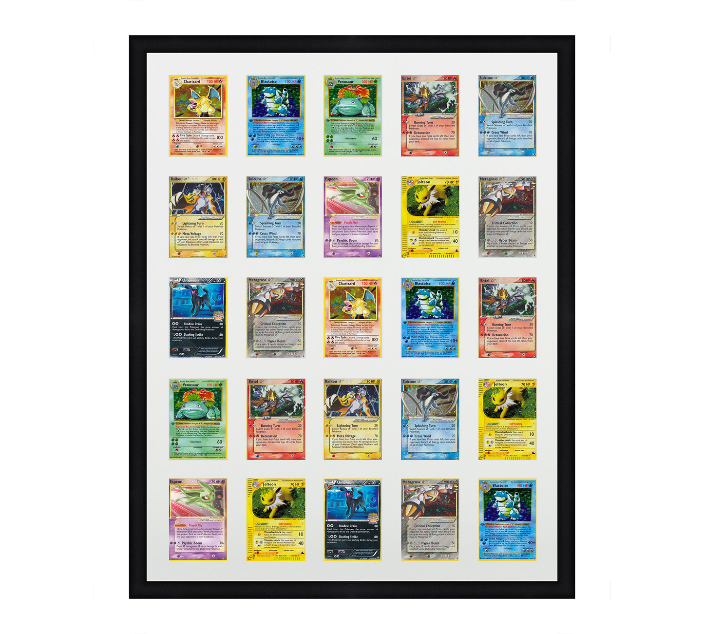 Card Frame Display - 25 Openings for Pokemon, Magic The Gathering, or other Sleeved or Toploader cards
