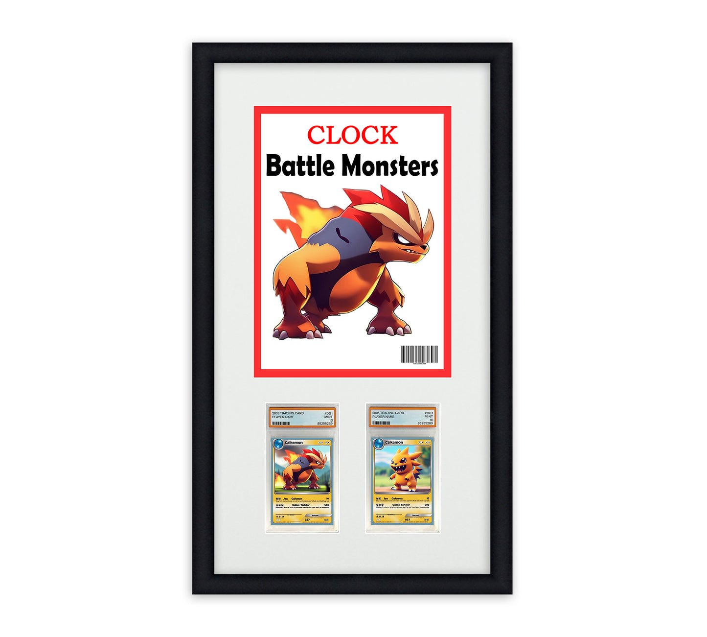 Card Frame Display - Time Magazine with 2 Openings for PSA Graded Slabs