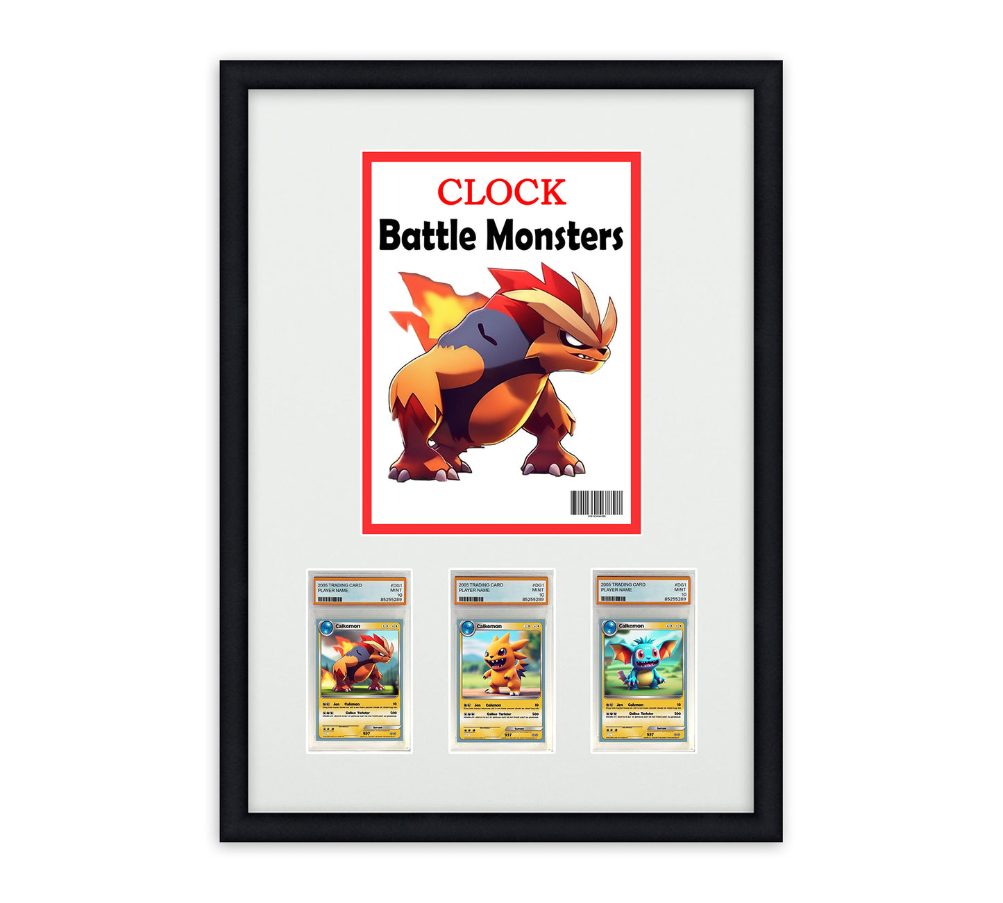 Card Frame Display - Time Magazine with 3 Openings for PSA Graded Slabs