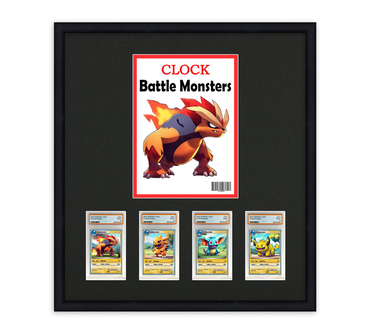 Card Frame Display - Time Magazine with 4 Openings for PSA Graded Slabs