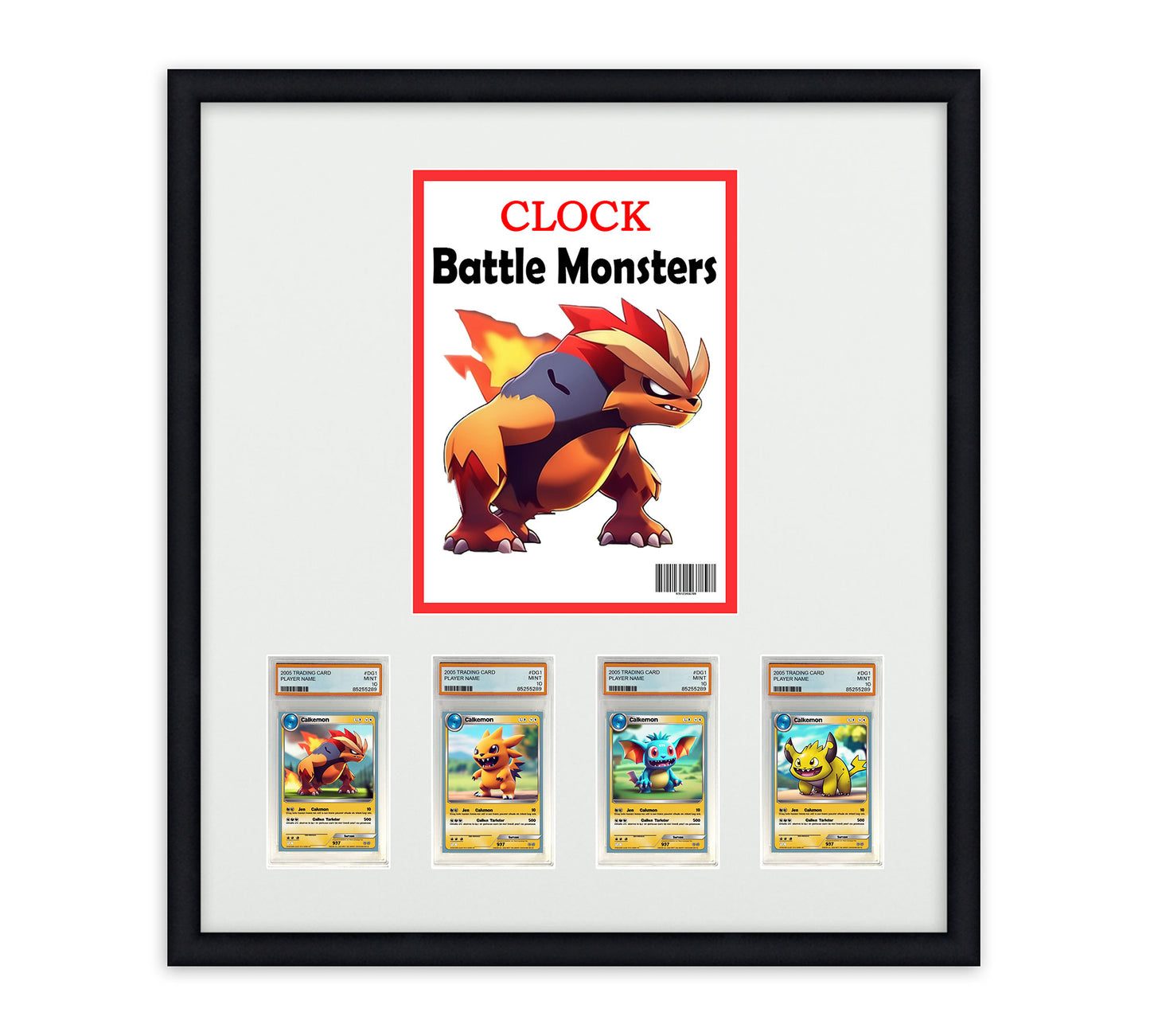 Card Frame Display - Time Magazine with 4 Openings for PSA Graded Slabs