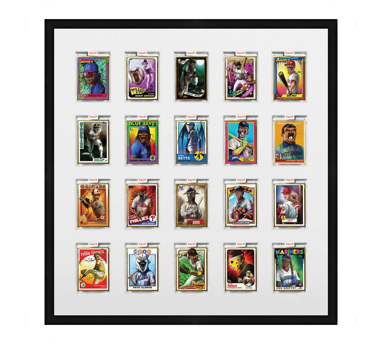 Framed Card Display - 20 Openings for Project 100, Project 70, or Project 2020 Slabs