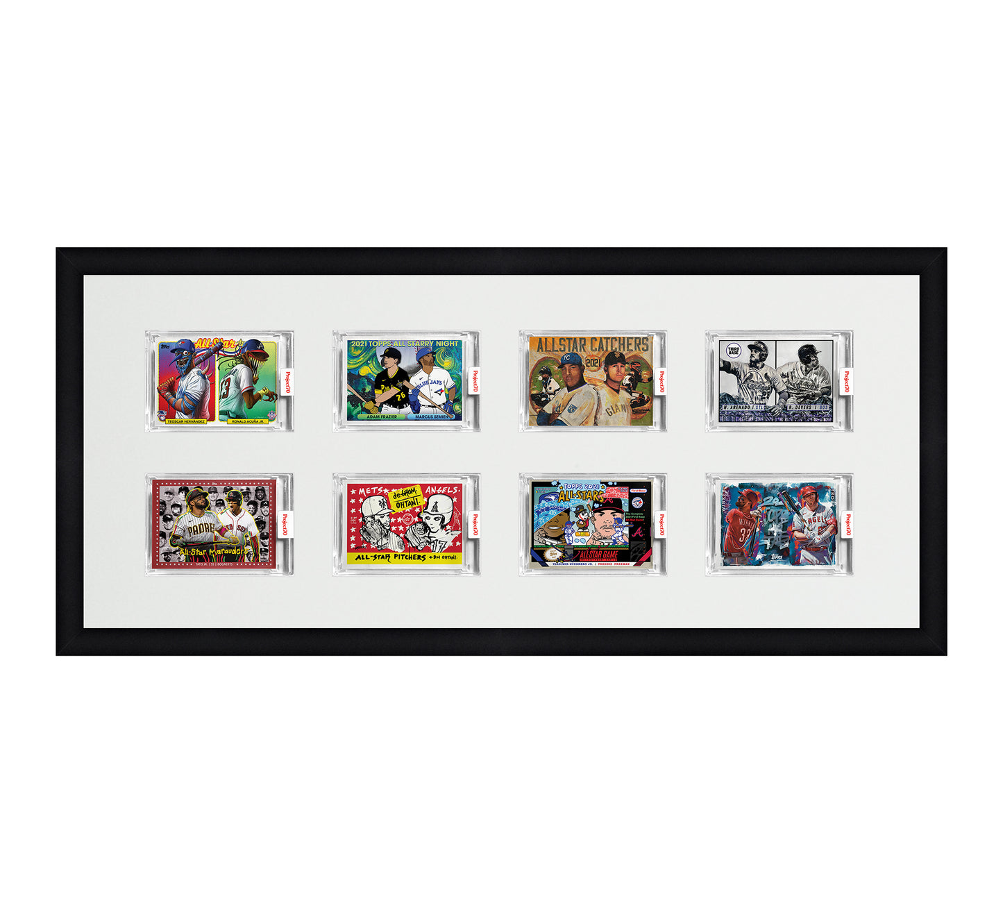 Framed Card Display - 8 Openings for Project 100, Project 70, or Project 2020 Slabs