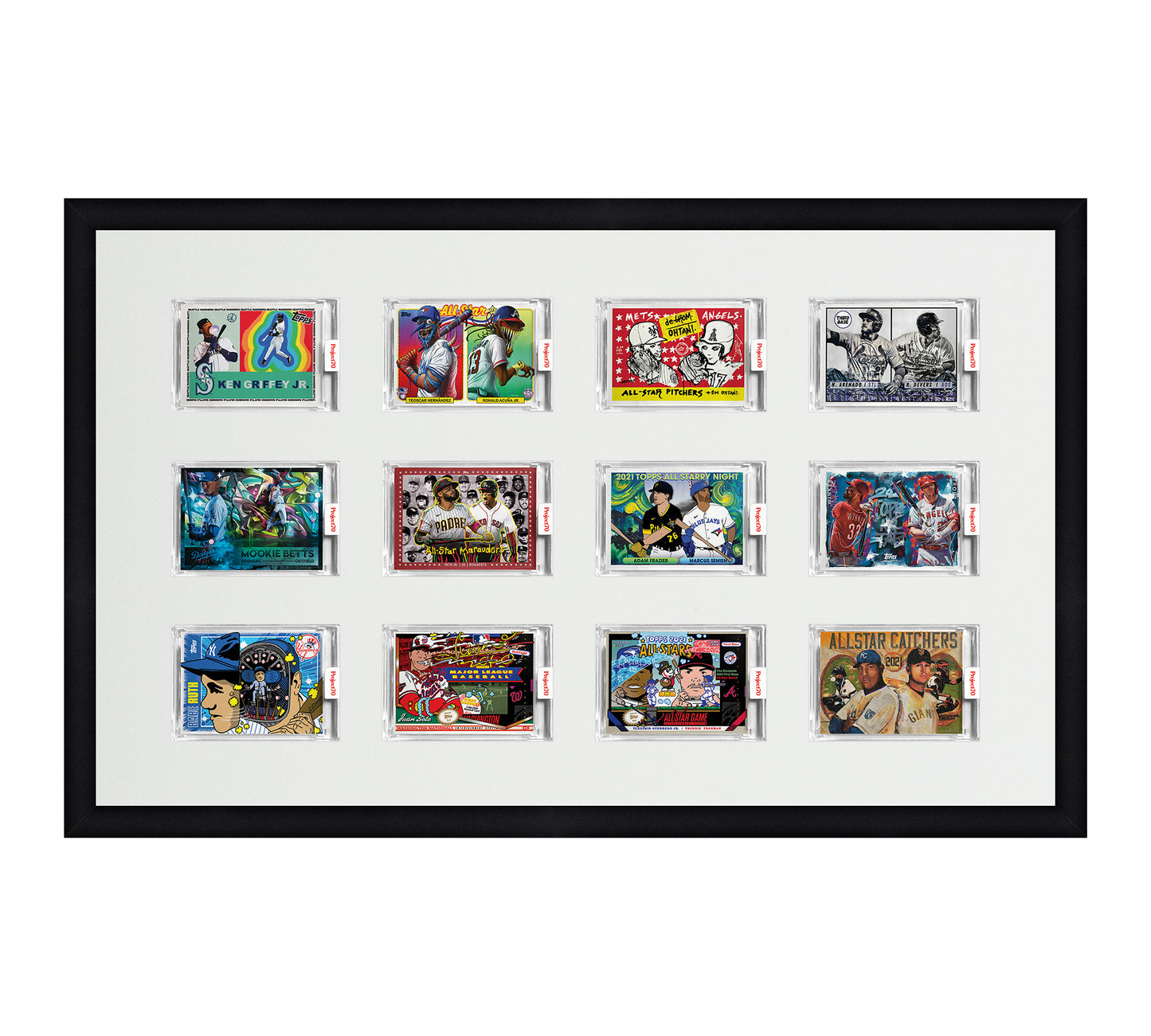 Framed Card Display - 12 Openings for Project 100, Project 70, or Project 2020 Slabs