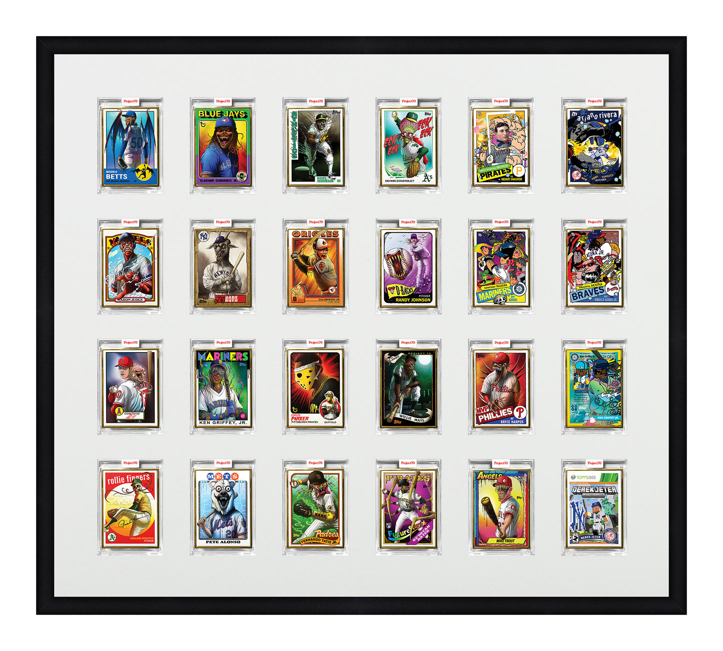 Framed Card Display - 24 Openings for Project 100, Project 70, or Project 2020 Slabs