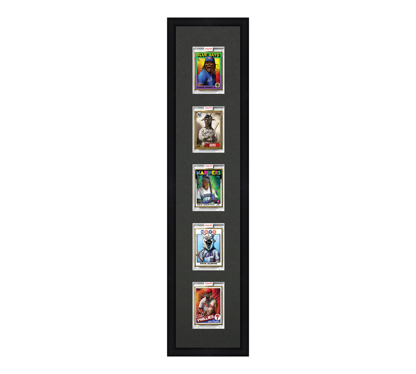 Framed Card Display - 5 Openings for Project 100, Project 70, or Project 2020 Slabs