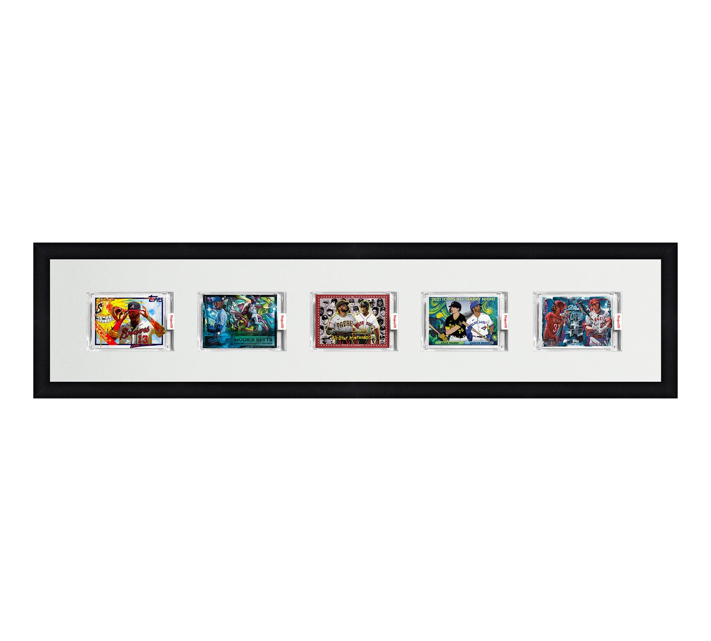 Framed Card Display - 5 Openings for Project 100, Project 70, or Project 2020 Slabs