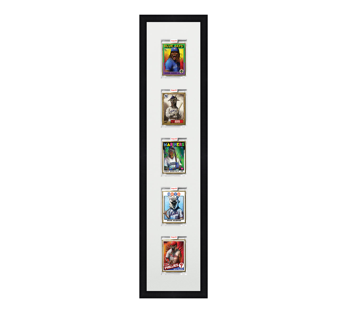 Framed Card Display - 5 Openings for Project 100, Project 70, or Project 2020 Slabs