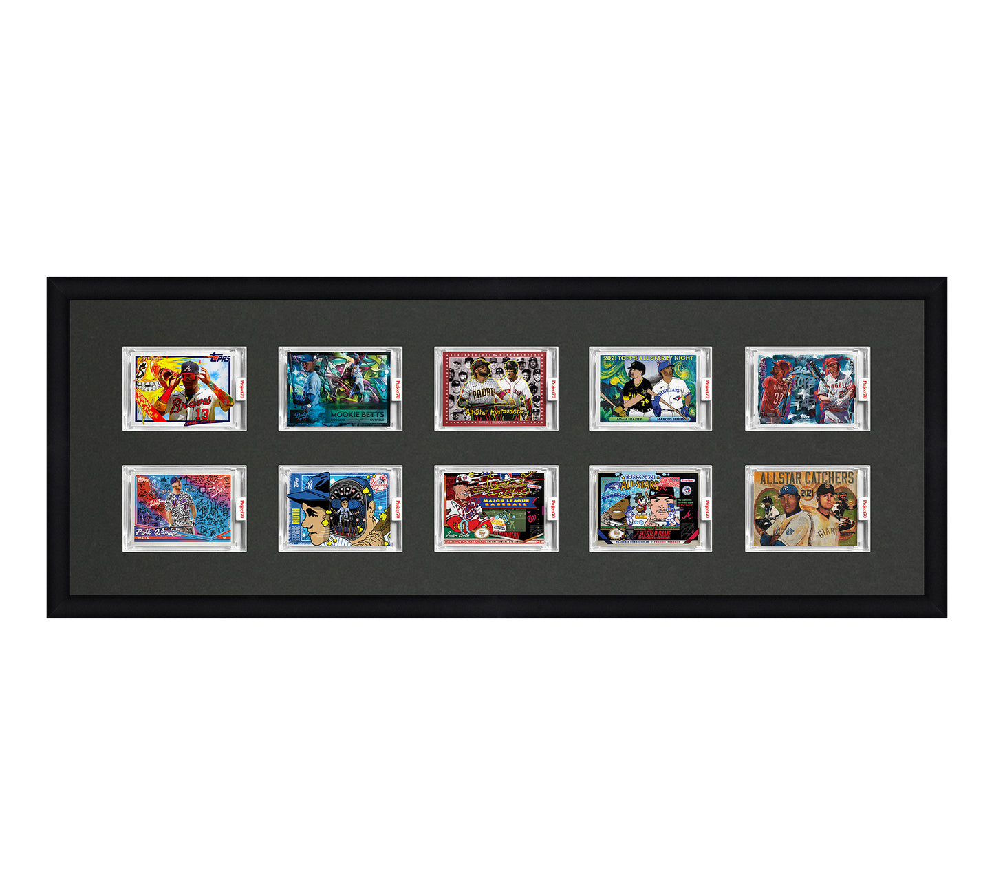 Framed Card Display - 10 Openings for Project 100, Project 70, or Project 2020 Slabs
