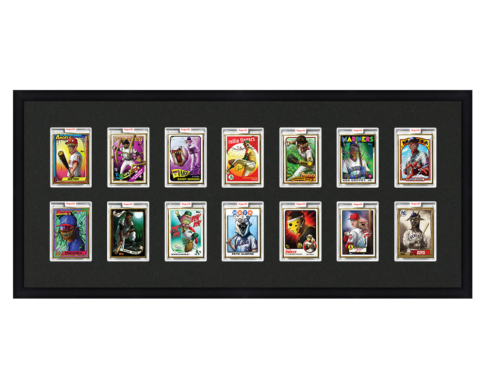 Framed Card Display - 14 Openings for Project 70, Project 100, or Proj Card Frame Shop Framed Card Display - 14 Openings for Project 70, Project 100, or Proj Card Frame Shop