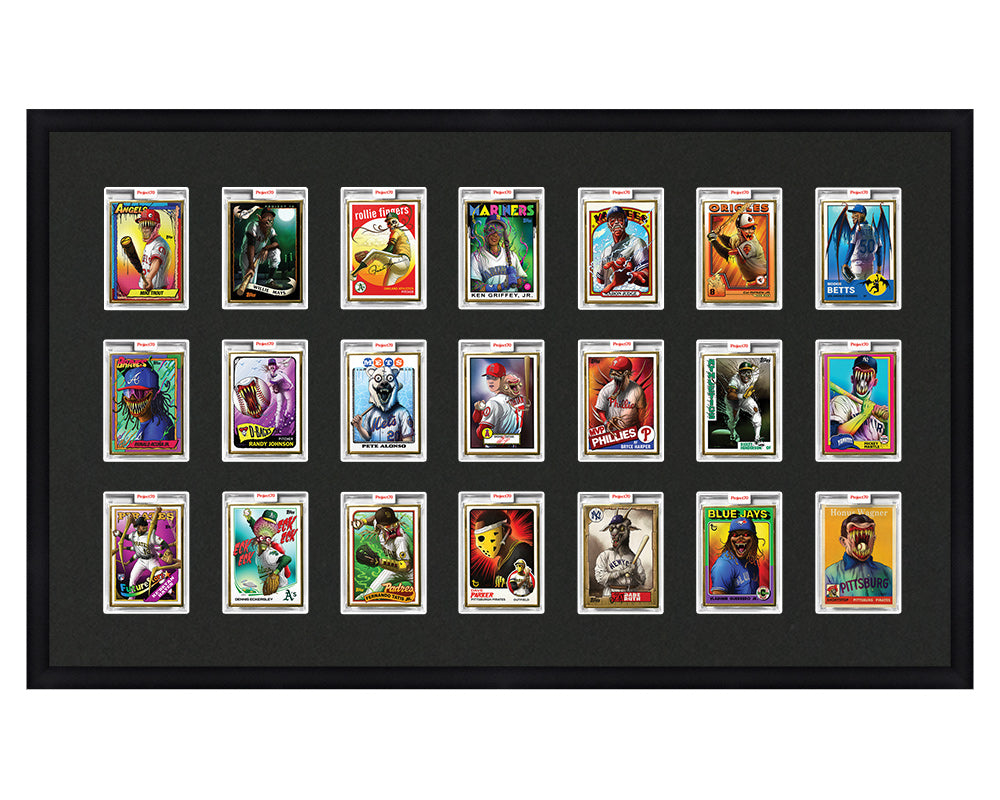 Framed Card Display - 21 Openings for Project 70, Project 100, or Proj Card Frame Shop Framed Card Display - 21 Openings for Project 70, Project 100, or Proj Card Frame Shop