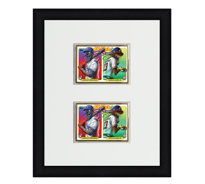 Framed Card Display - 2 Openings for the UltraPro or BCW 1Touch Magnetic Case (35pt) – White