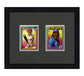 Framed Card Display - 2 Openings for the UltraPro or BCW 1Touch Magnetic Case (35pt) – Black
