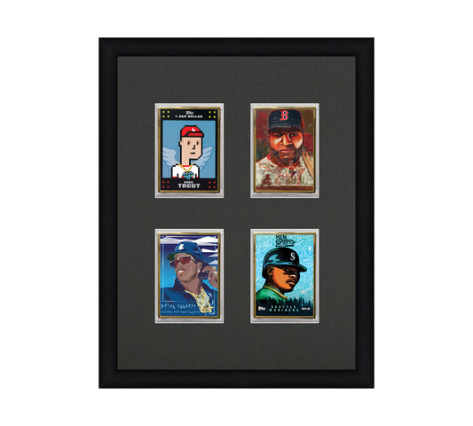 Framed Card Display - 4 Opening for the UltraPro or BCW 1Touch Magnetic Case (35pt)