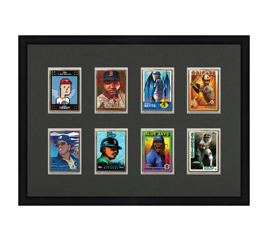 Framed Card Display - 8 Opening for the UltraPro or BCW 1Touch Magnetic Case (35pt)