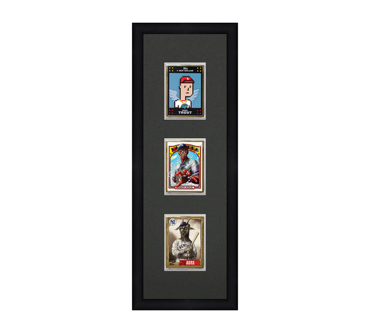 Framed Card Display - 3 Opening for the UltraPro or BCW 1Touch Magnetic Case (35pt)