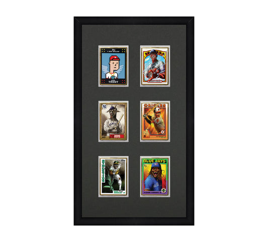 Framed Card Display - 6 Opening for the UltraPro or BCW 1Touch Magnetic Case (35pt)