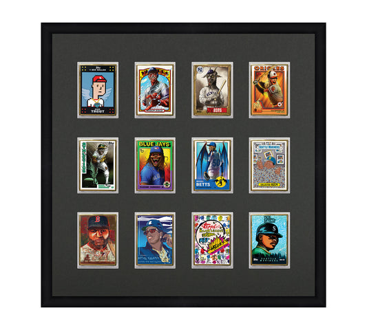 Framed Card Display - 12 Opening for the UltraPro or BCW 1Touch Magnetic Case (35pt)