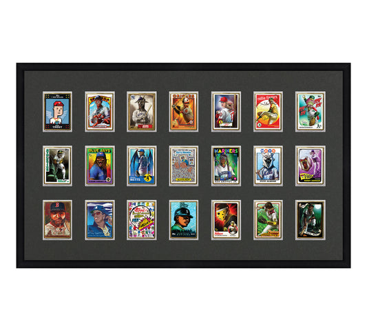 Framed Card Display - 21 Openings for the UltraPro or BCW 1Touch Magnetic Case (35pt)