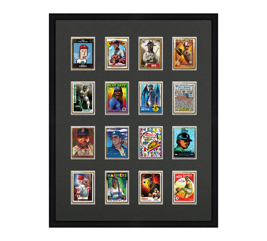 Framed Card Display - 16 Openings for the UltraPro or BCW 1Touch Magnetic Case (35pt)