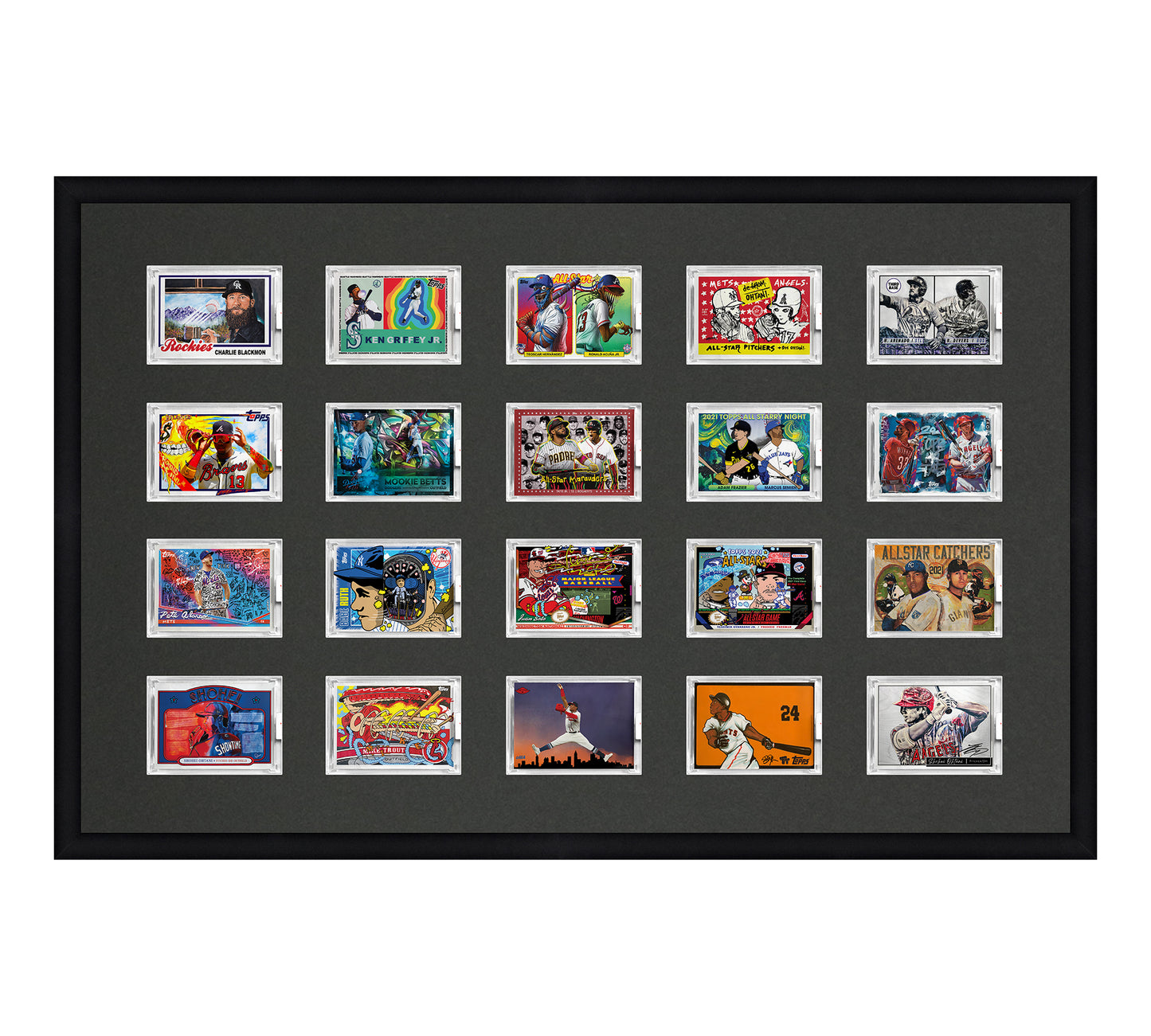 Framed Card Display - 20 Openings for the UltraPro or BCW 1Touch Magnetic Case (35pt)