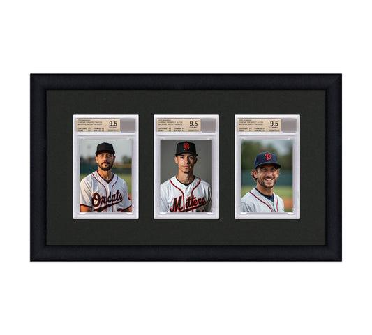Card Frame Display - 3 Openings for BGS Graded Slabs
