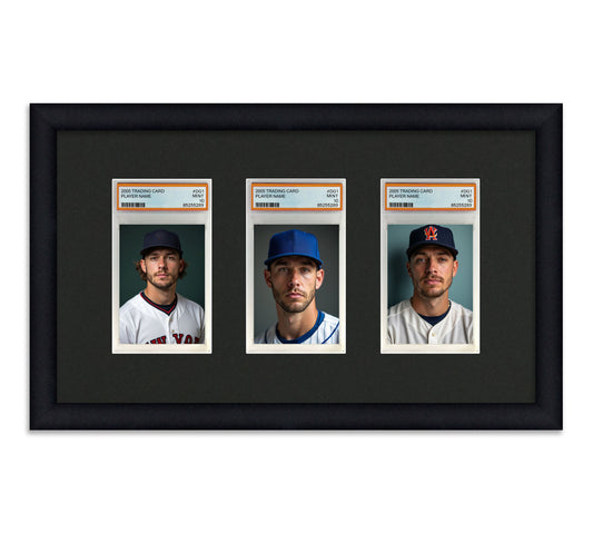 Card Frame Display - 3 Openings for PSA Graded Slabs