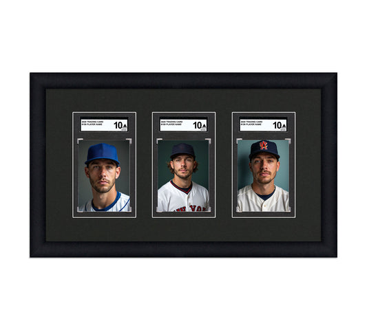 Card Frame Display - 3 Openings for SGC Graded Slabs