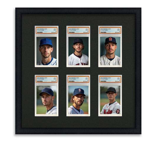 Card Frame Display - 6 Openings for PSA Graded Slabs