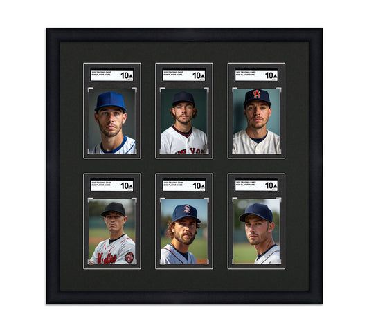 Card Frame Display - 6 Openings for SGC Graded Slabs