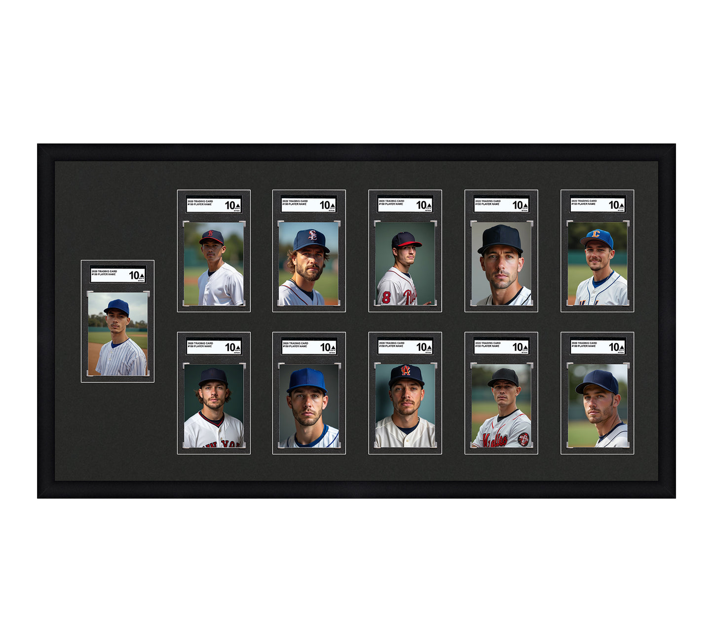 Card Frame Display - 11 Openings for SGC Graded Slabs