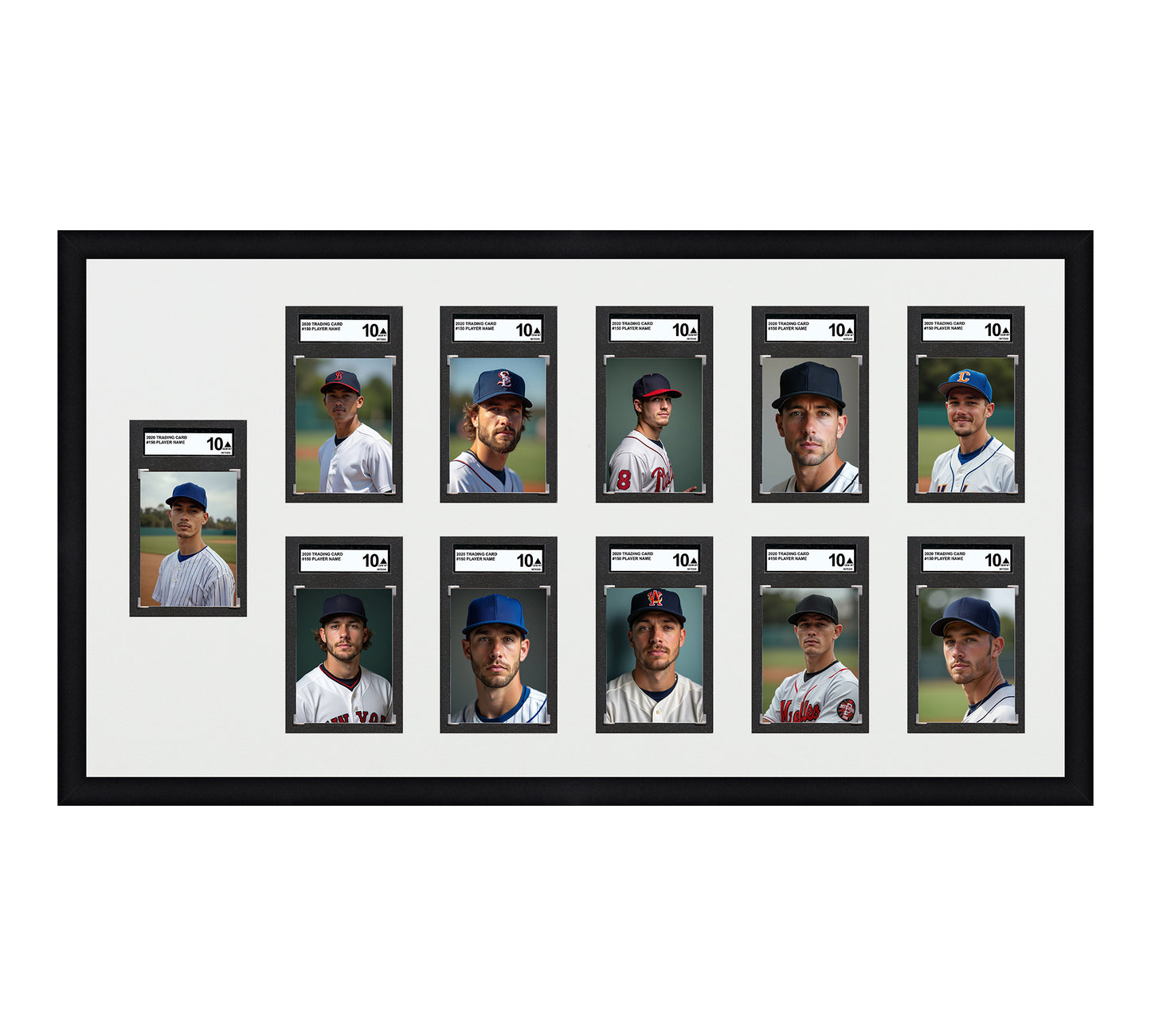 Card Frame Display - 11 Openings for SGC Graded Slabs