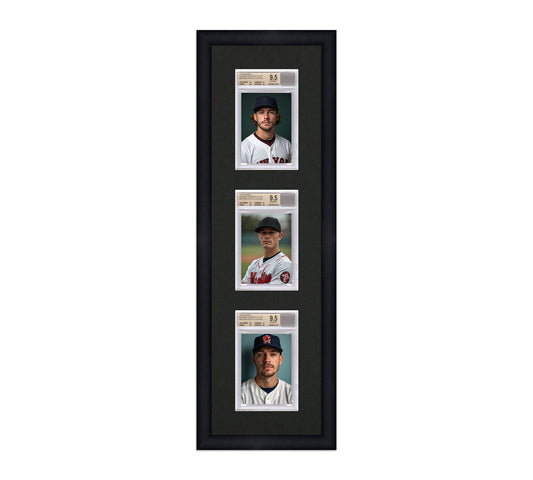 Card Frame Display - 3 Openings for BGS Graded Slabs