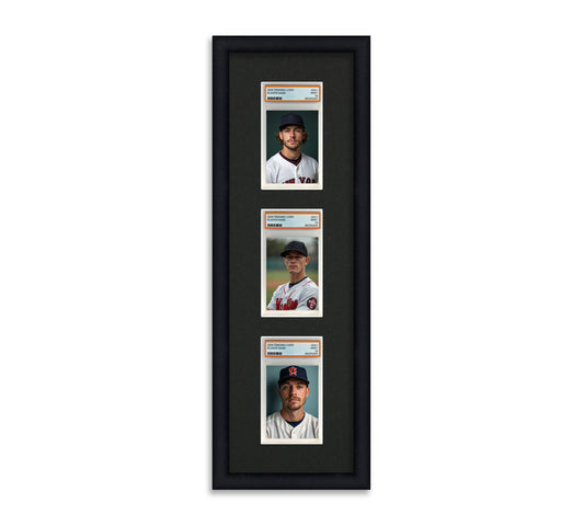 Card Frame Display - 3 Openings for PSA Graded Slabs