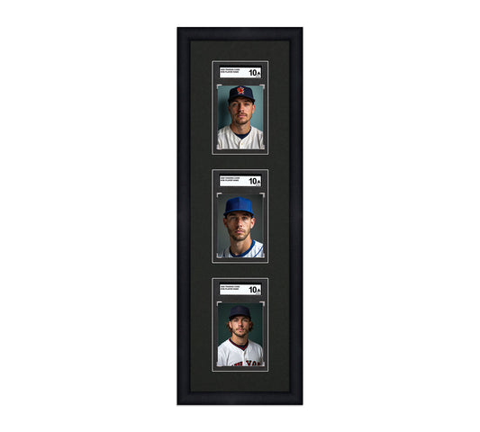 Card Frame Display - 3 Openings for SGC Graded Slabs