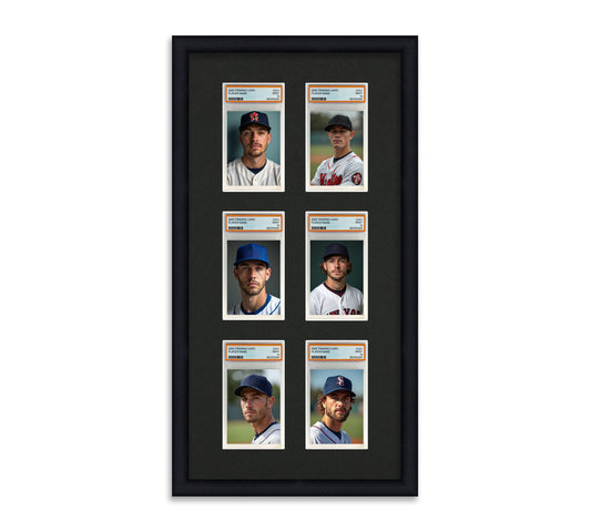 Card Frame Display - 6 Openings for PSA Graded Slabs