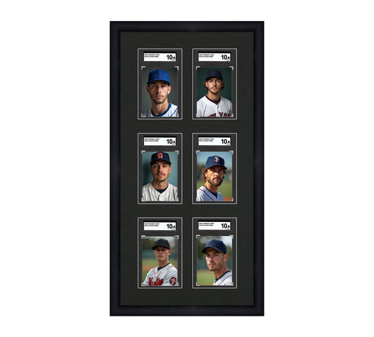 Card Frame Display - 6 Openings for SGC Graded Slabs