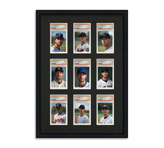 Card Frame Display - 9 Openings for PSA Graded Slabs
