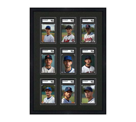 Card Frame Display - 9 Openings for SGC Graded Slabs