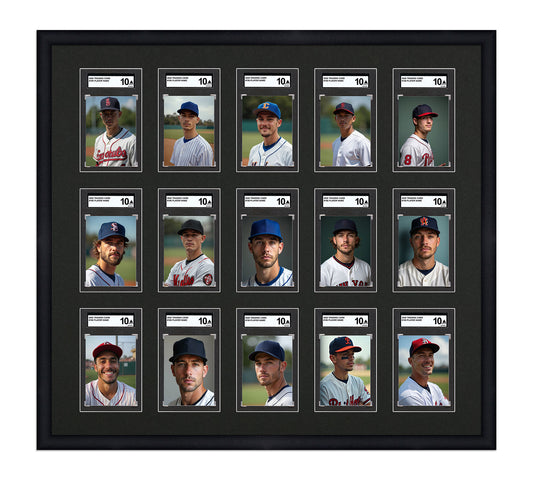 Card Frame Display - 15 Openings for SGC Graded Slabs