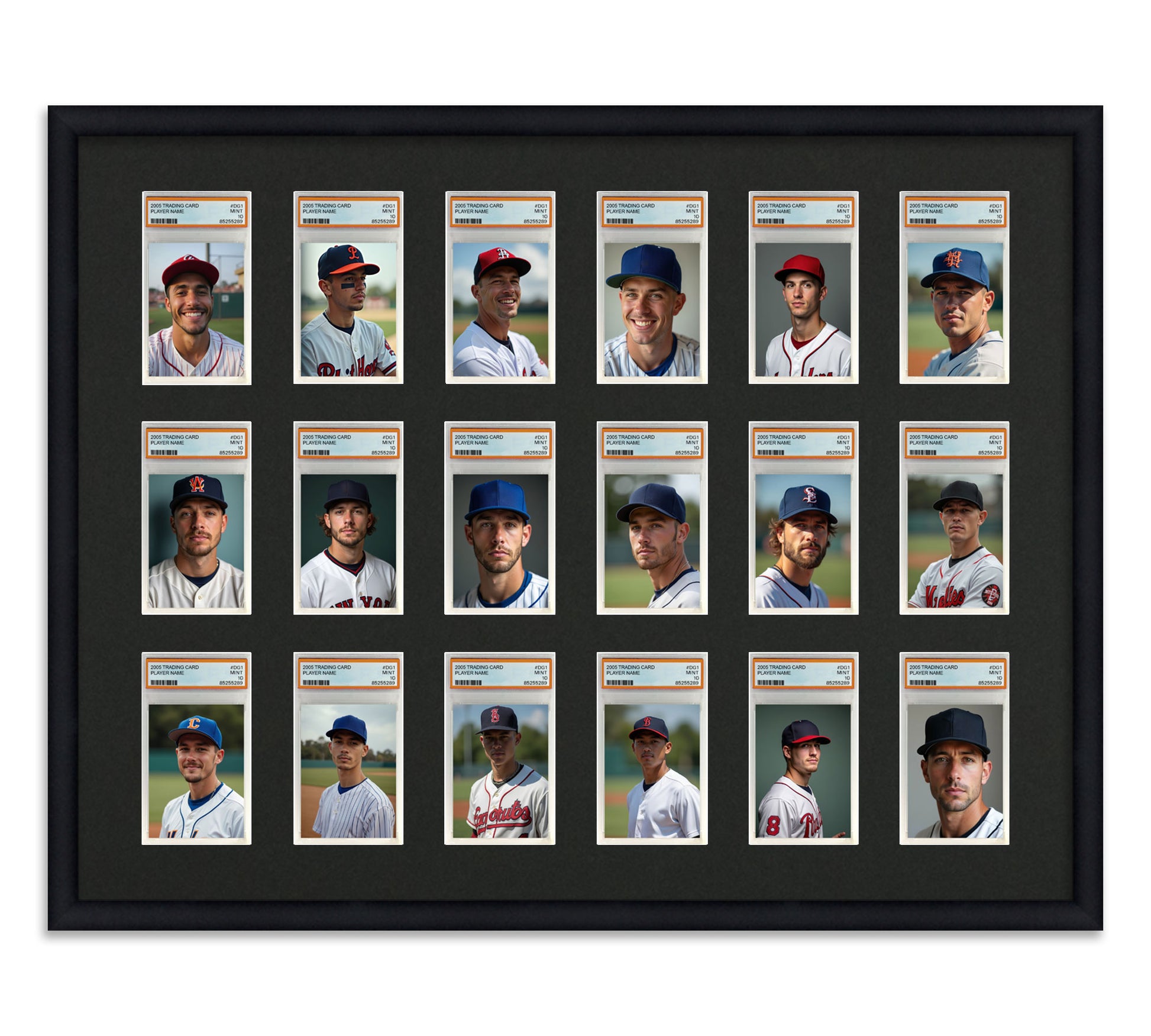 Card Frame Display - 18 Openings for PSA Graded Slabs Card Frame Shop Card Frame Display - 18 Openings for PSA Graded Slabs Card Frame Shop