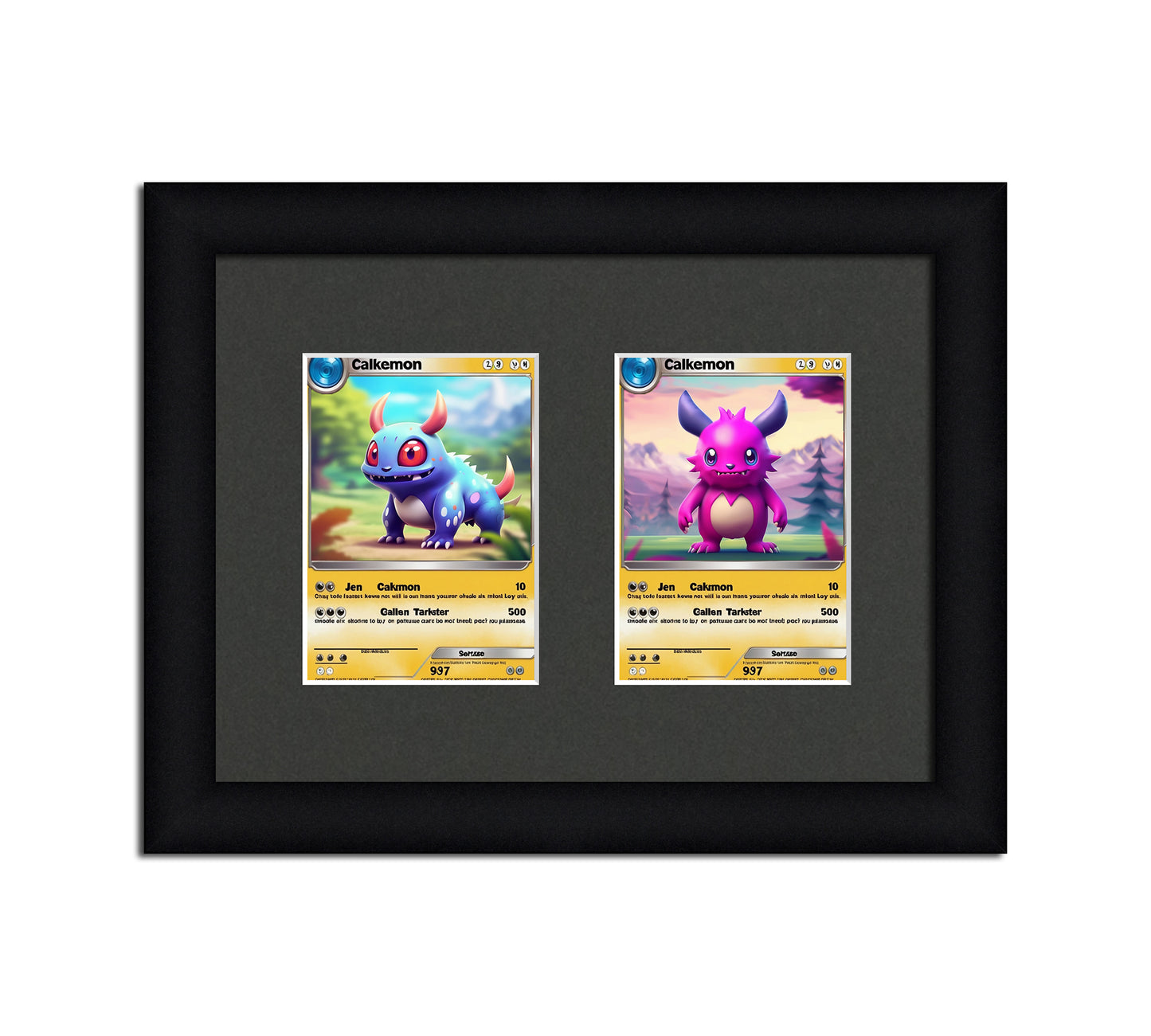 Card Frame Display - 2 Openings for Pokemon, Magic The Gathering, or other Sleeved or Toploader cards – Sleeve (2.5"x3.5")